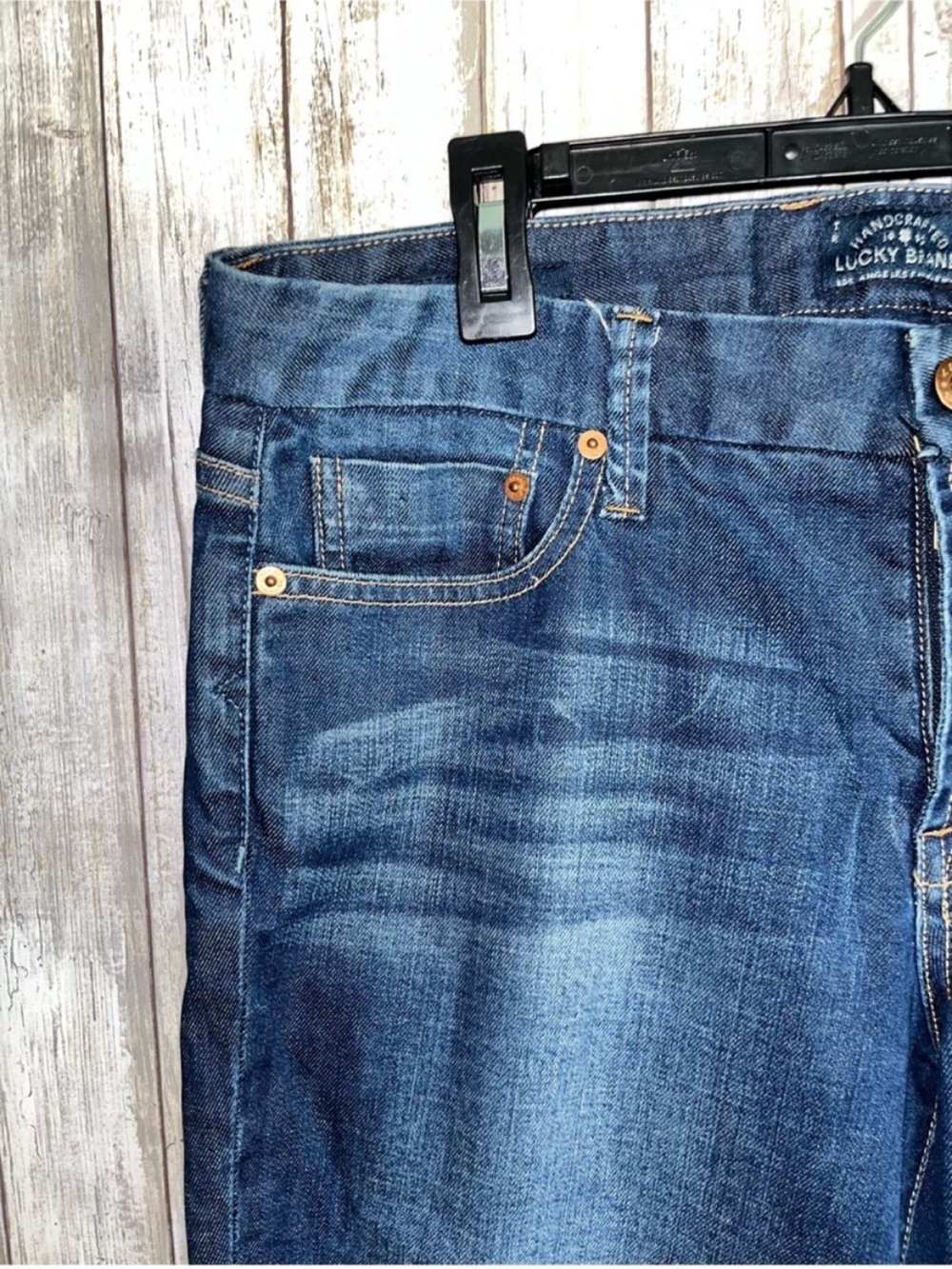 Lucky Brand Sweet Jean Crop Bootcut Jeans 10/30 Dark Wash Stretch Denim - Picture 3 of 6